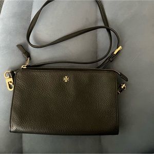 TORY BURCH Authentic black leather crossbody